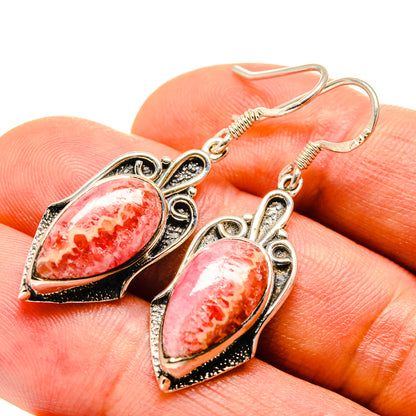 Rhodochrosite Earrings handcrafted by Ana Silver Co - EARR414506