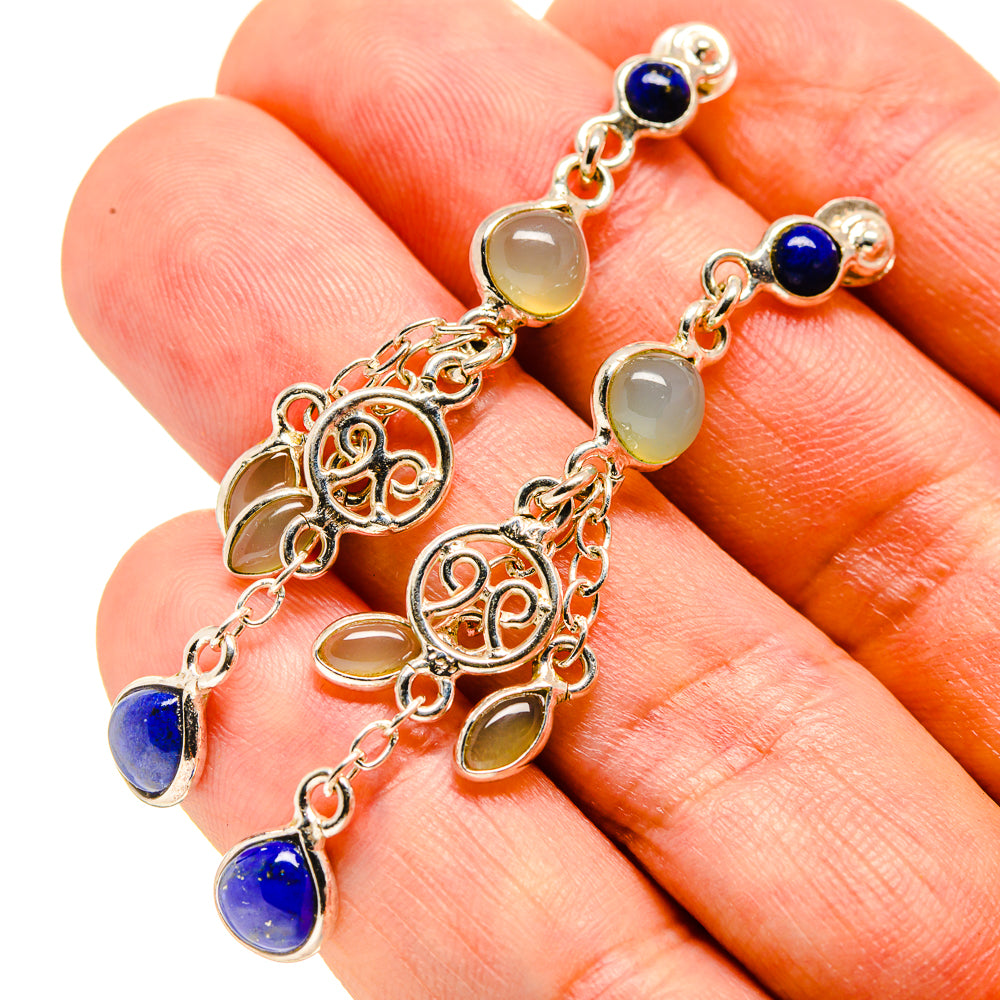 Lapis Lazuli Earrings handcrafted by Ana Silver Co - EARR414508