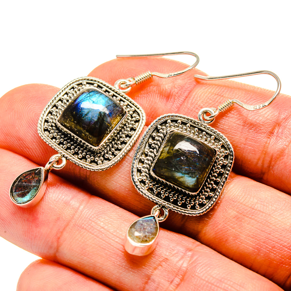 Labradorite Earrings handcrafted by Ana Silver Co - EARR414512