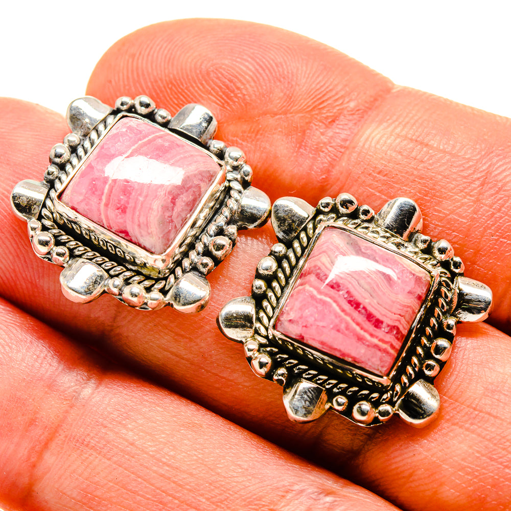 Rhodochrosite Earrings handcrafted by Ana Silver Co - EARR414519