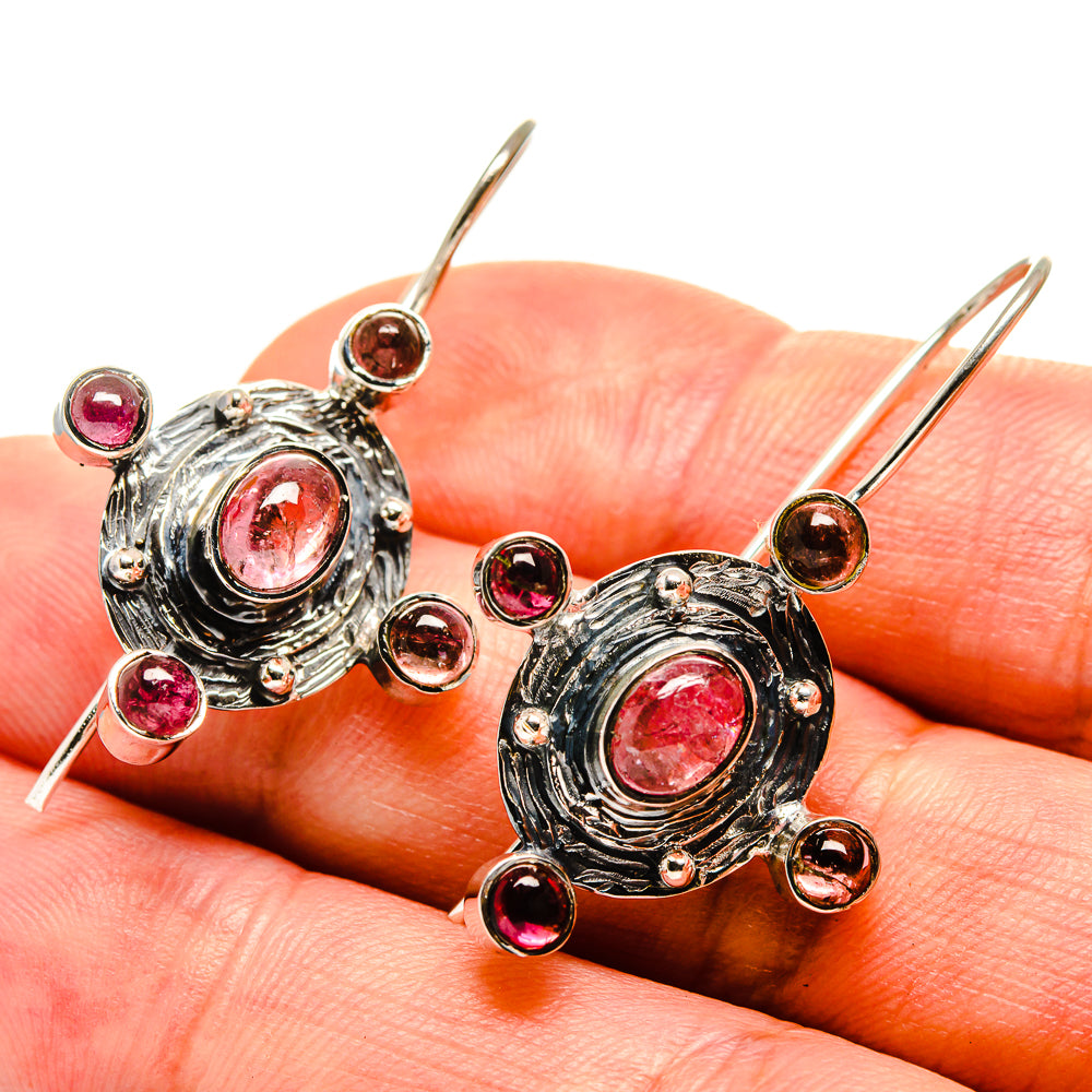 Pink Tourmaline Earrings handcrafted by Ana Silver Co - EARR414520