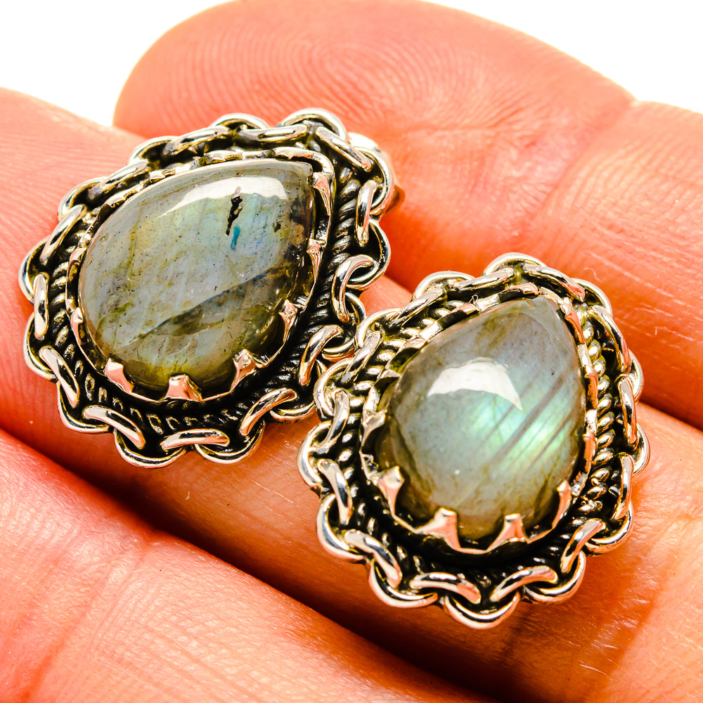 Labradorite Earrings handcrafted by Ana Silver Co - EARR414540