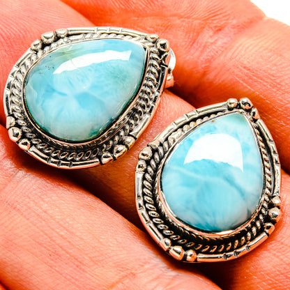 Larimar Earrings handcrafted by Ana Silver Co - EARR414541