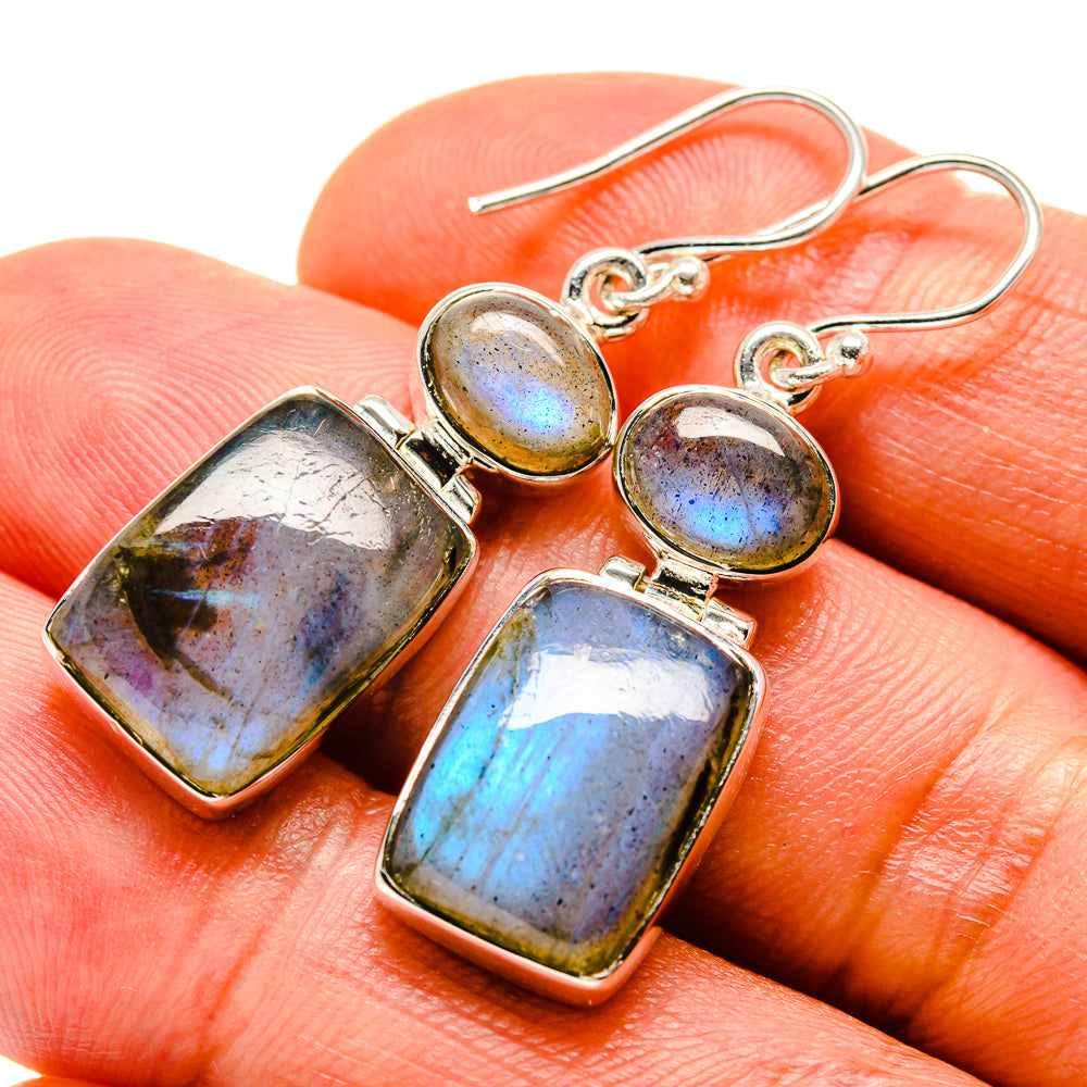 Labradorite Earrings handcrafted by Ana Silver Co - EARR414560