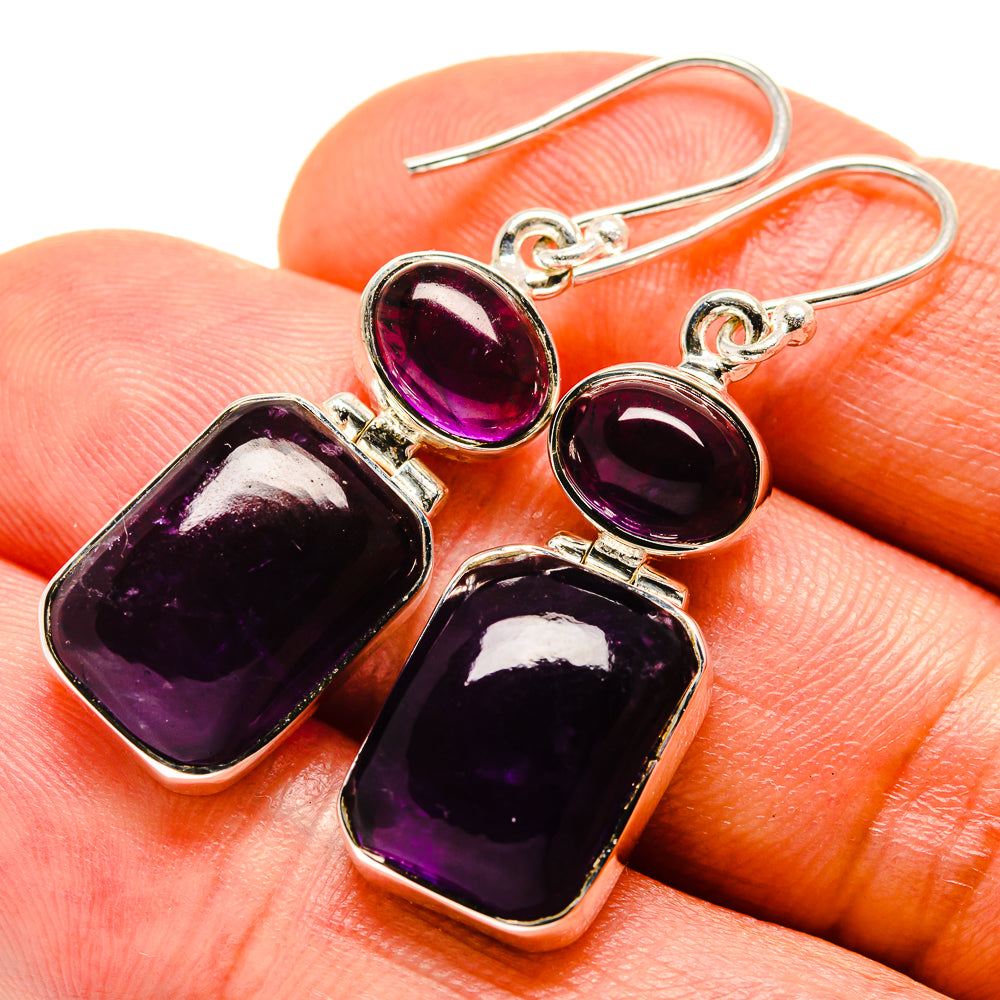 Amethyst Earrings handcrafted by Ana Silver Co - EARR414561