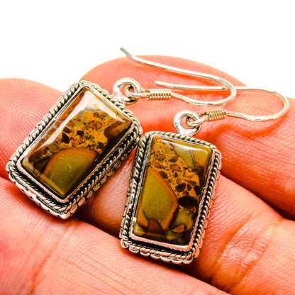 Bamboo Jasper Earrings handcrafted by Ana Silver Co - EARR414563