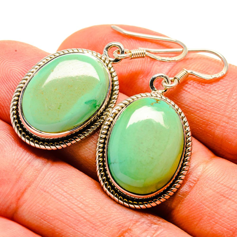 Tibetan Turquoise Earrings handcrafted by Ana Silver Co - EARR414568
