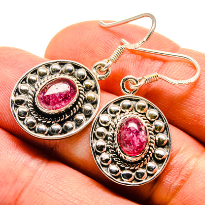Pink Tourmaline Earrings handcrafted by Ana Silver Co - EARR414571