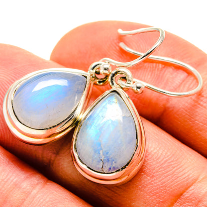 Rainbow Moonstone Earrings handcrafted by Ana Silver Co - EARR414572