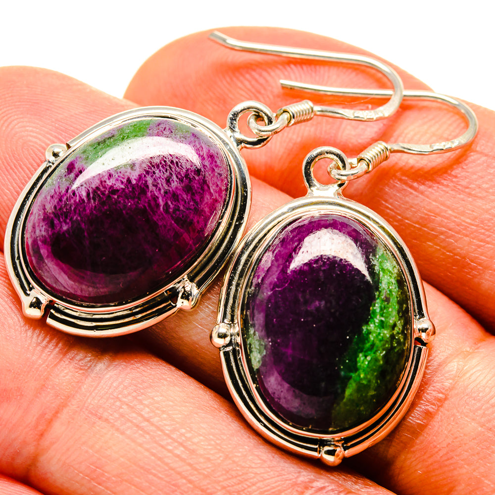 Ruby Zoisite Earrings handcrafted by Ana Silver Co - EARR414579