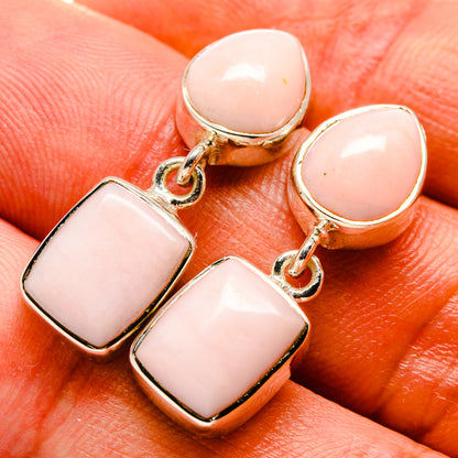 Pink Opal Earrings handcrafted by Ana Silver Co - EARR414585