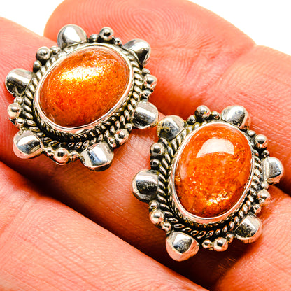 Sunstone Earrings handcrafted by Ana Silver Co - EARR414609