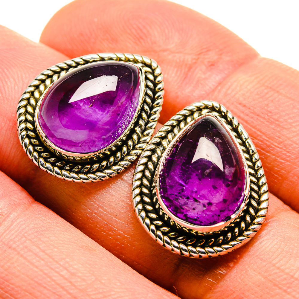 Amethyst Earrings handcrafted by Ana Silver Co - EARR414614