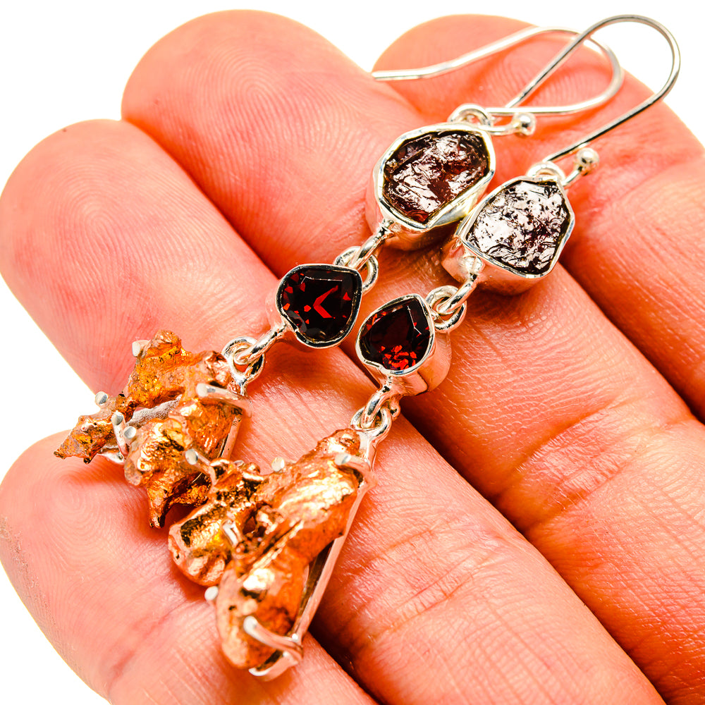 Splash Copper Earrings handcrafted by Ana Silver Co - EARR414623