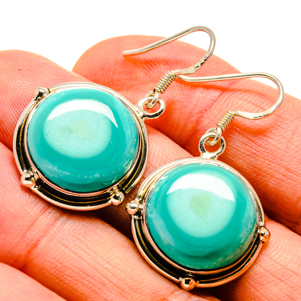 Arizona Turquoise Earrings handcrafted by Ana Silver Co - EARR414625