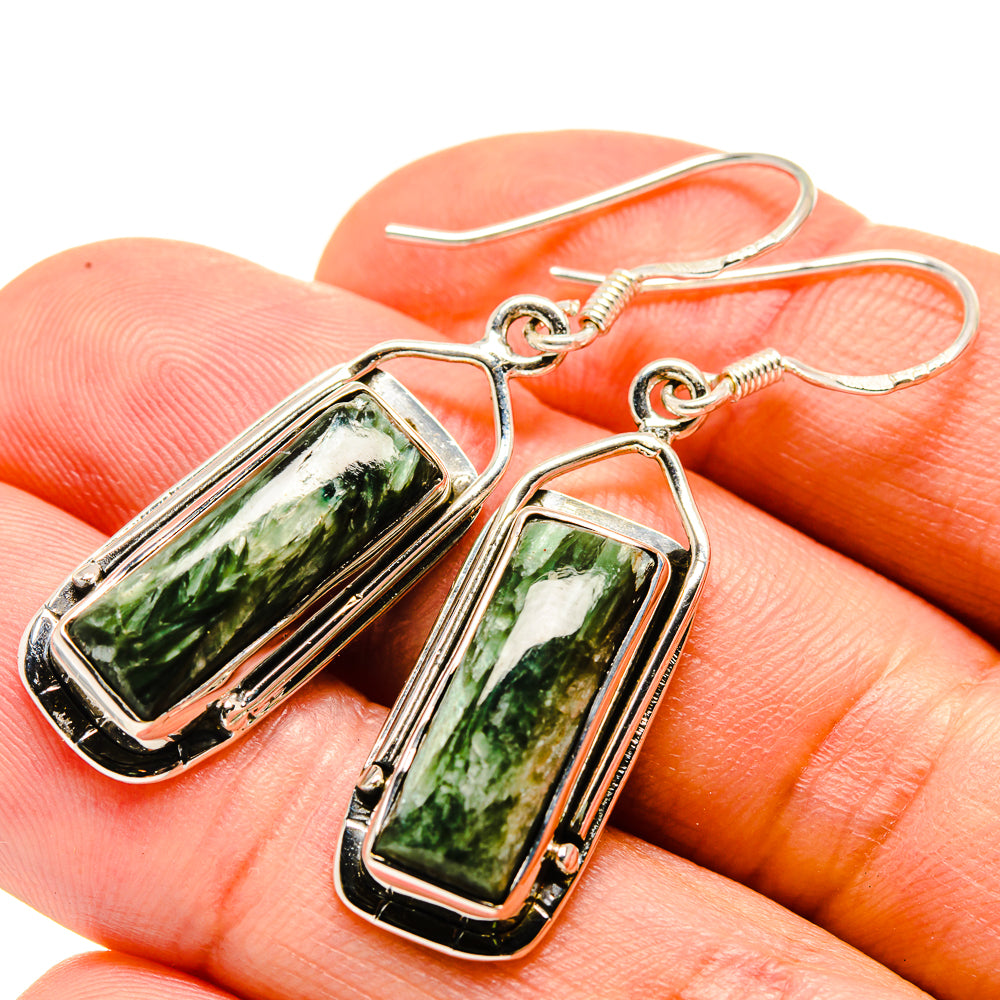 Seraphinite Earrings handcrafted by Ana Silver Co - EARR414629