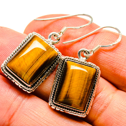 Tiger Eye Earrings handcrafted by Ana Silver Co - EARR414630