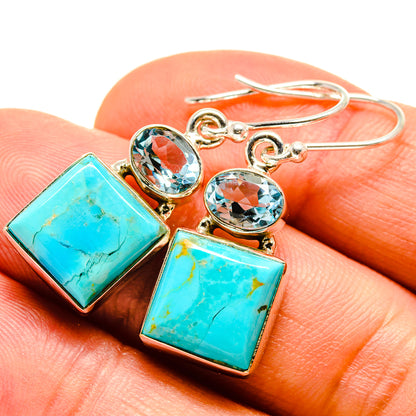 Arizona Turquoise Earrings handcrafted by Ana Silver Co - EARR414634