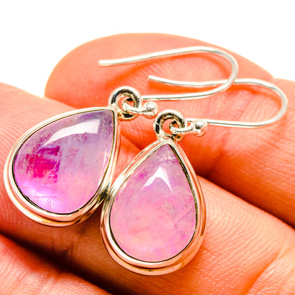 Pink Moonstone Earrings handcrafted by Ana Silver Co - EARR414635