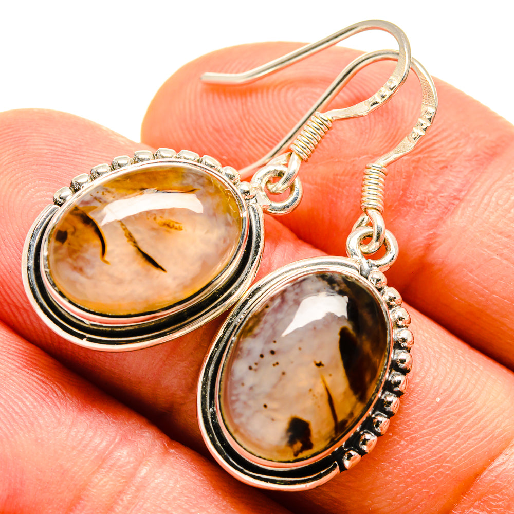 Montana Agate Earrings handcrafted by Ana Silver Co - EARR414636