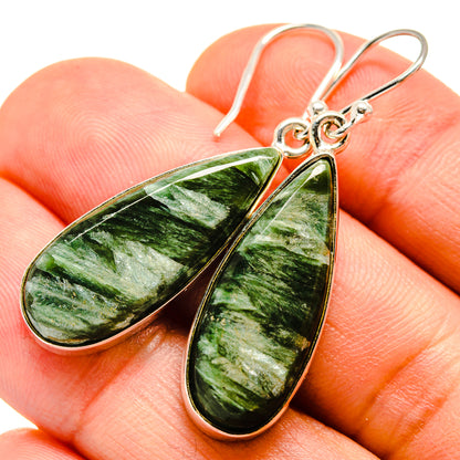 Seraphinite Earrings handcrafted by Ana Silver Co - EARR414637
