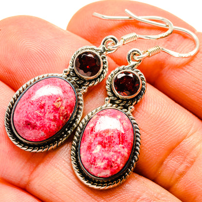 Thulite Earrings handcrafted by Ana Silver Co - EARR414644