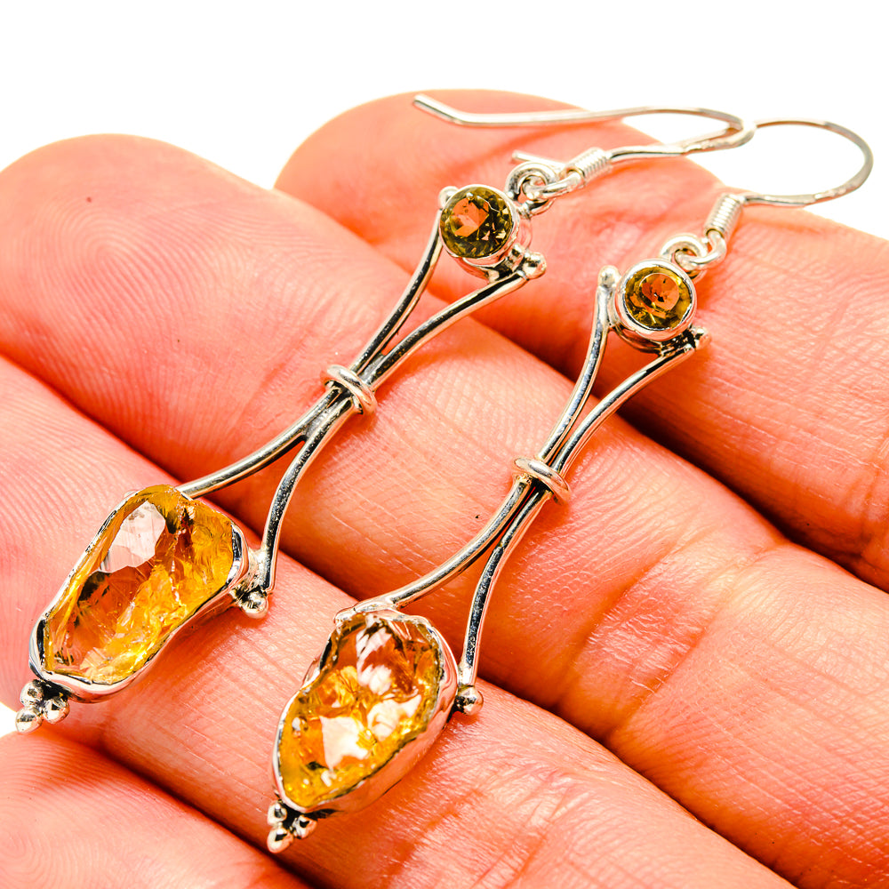 Citrine Earrings handcrafted by Ana Silver Co - EARR414662