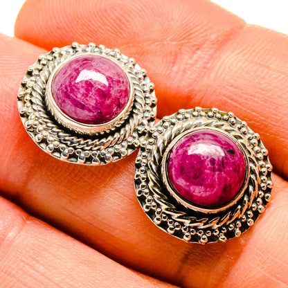 Thulite Earrings handcrafted by Ana Silver Co - EARR414666