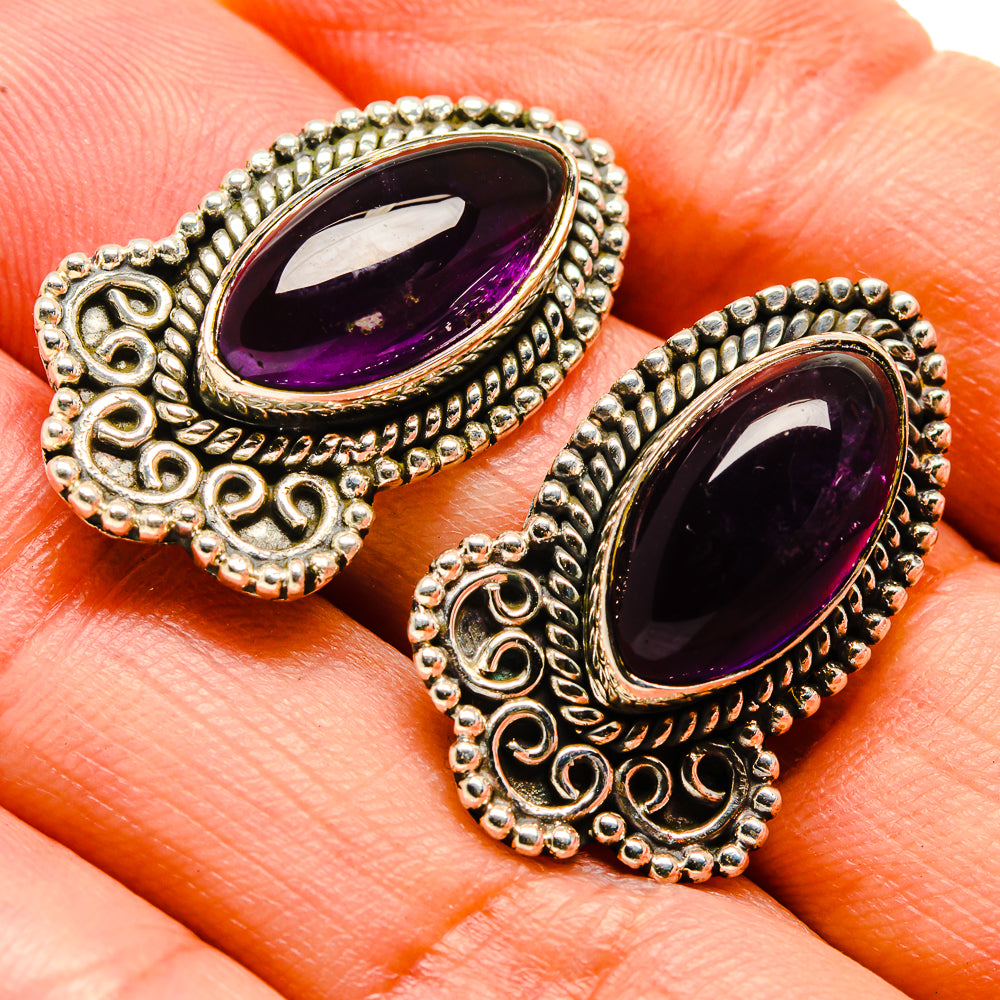 Amethyst Earrings handcrafted by Ana Silver Co - EARR414670