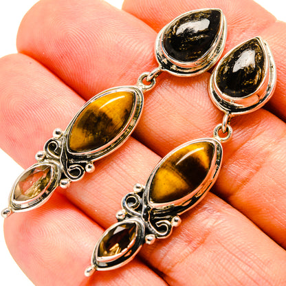 Tiger Eye Earrings handcrafted by Ana Silver Co - EARR414677