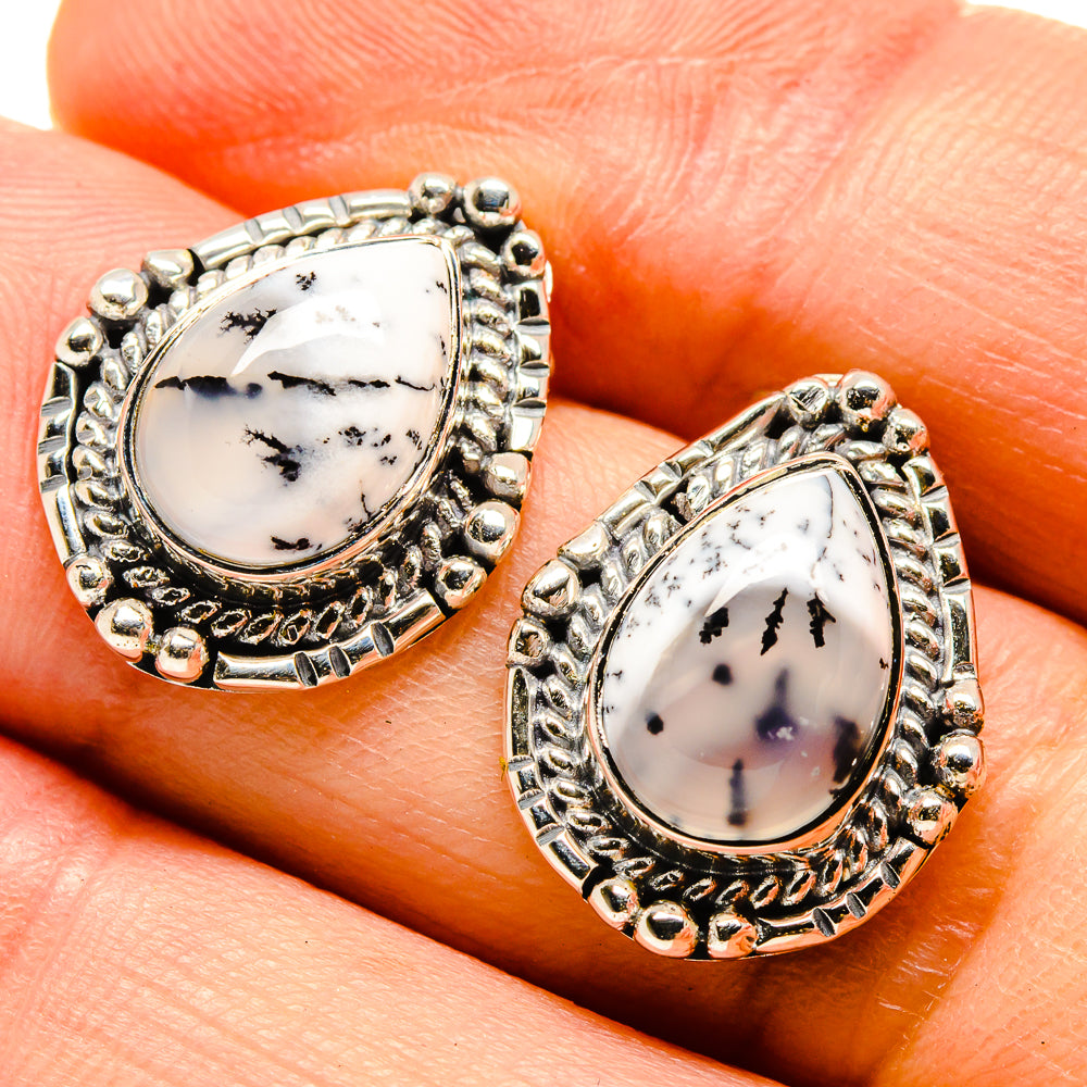 Dendritic Opal Earrings handcrafted by Ana Silver Co - EARR414678