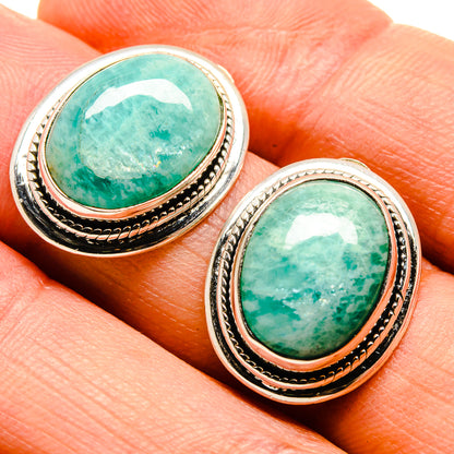 Amazonite Earrings handcrafted by Ana Silver Co - EARR414686