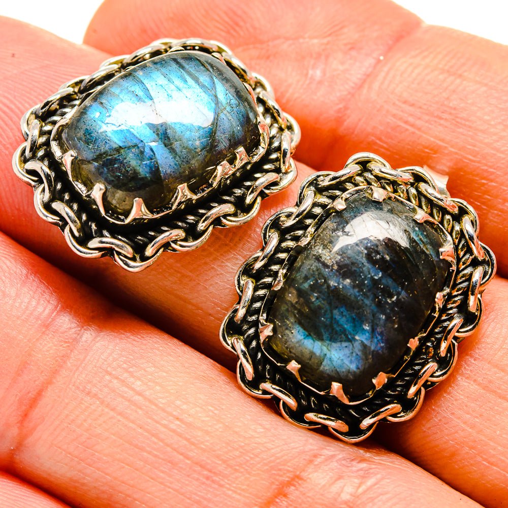 Labradorite Earrings handcrafted by Ana Silver Co - EARR414699