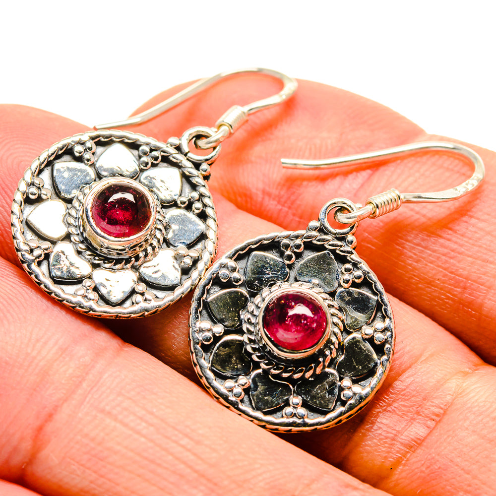 Pink Tourmaline Earrings handcrafted by Ana Silver Co - EARR414709