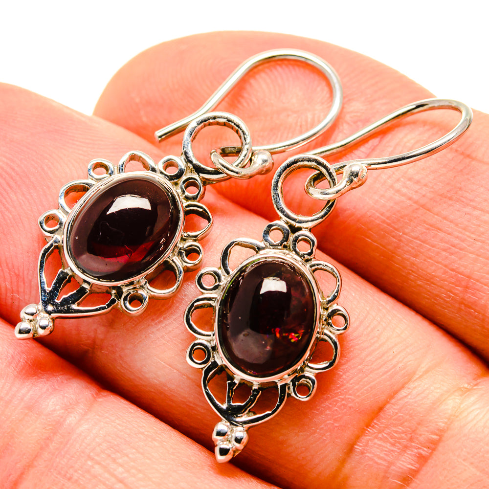 Garnet Earrings handcrafted by Ana Silver Co - EARR414714