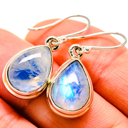 Rainbow Moonstone Earrings handcrafted by Ana Silver Co - EARR414716