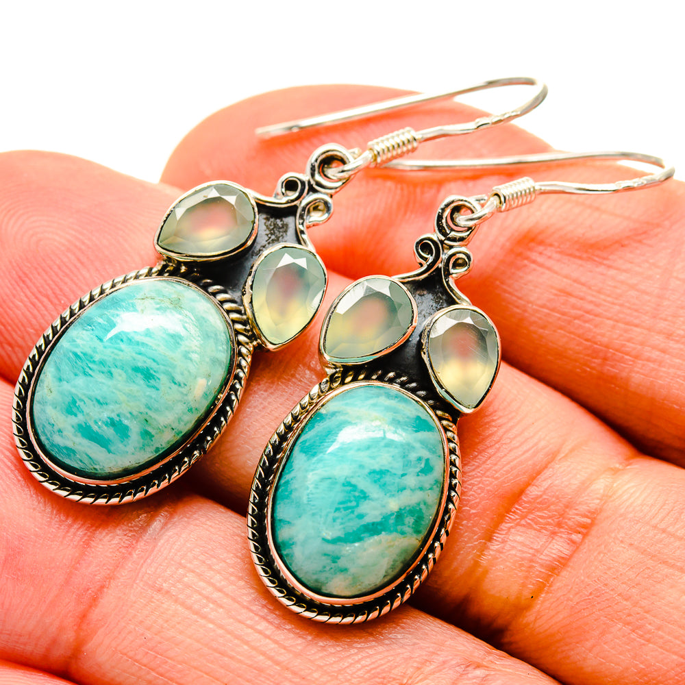 Amazonite Earrings handcrafted by Ana Silver Co - EARR414725
