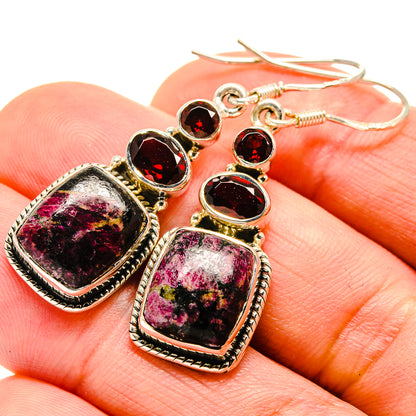 Russian Eudialyte Earrings handcrafted by Ana Silver Co - EARR414733
