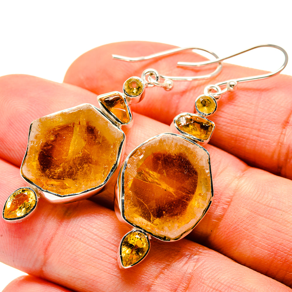 Citrine Earrings handcrafted by Ana Silver Co - EARR414736