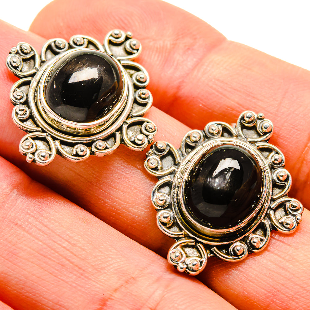 Star Diopside Earrings handcrafted by Ana Silver Co - EARR414748