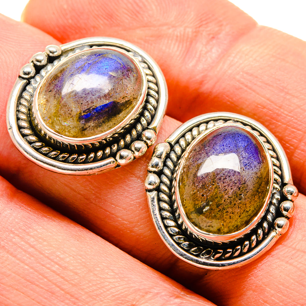 Labradorite Earrings handcrafted by Ana Silver Co - EARR414749