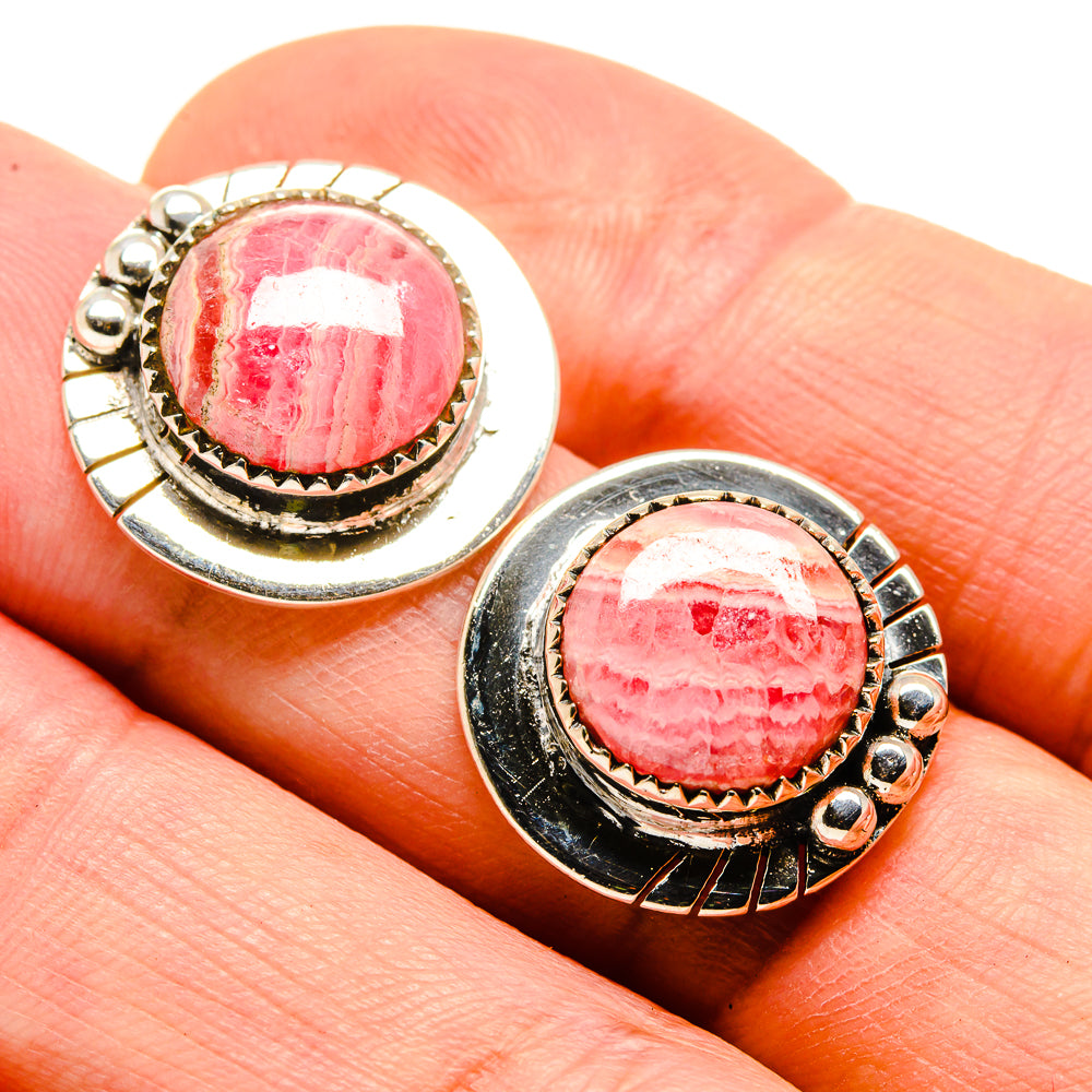 Rhodochrosite Earrings handcrafted by Ana Silver Co - EARR414750