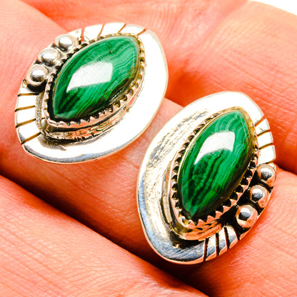 Malachite Earrings handcrafted by Ana Silver Co - EARR414751