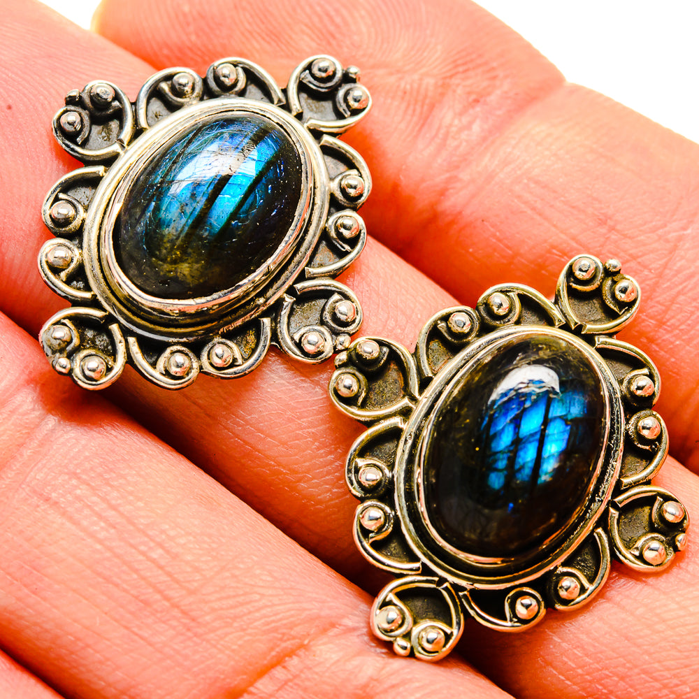 Labradorite Earrings handcrafted by Ana Silver Co - EARR414757