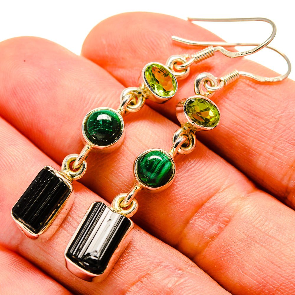 Green Tourmaline Earrings handcrafted by Ana Silver Co - EARR414769