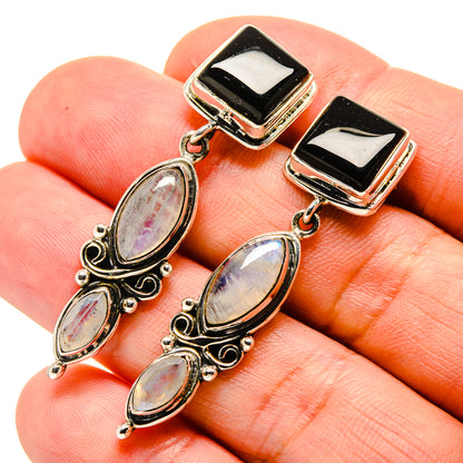 Black Onyx Earrings handcrafted by Ana Silver Co - EARR414778