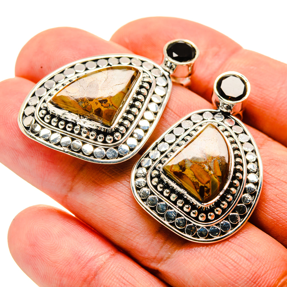 Bamboo Jasper Earrings handcrafted by Ana Silver Co - EARR414779
