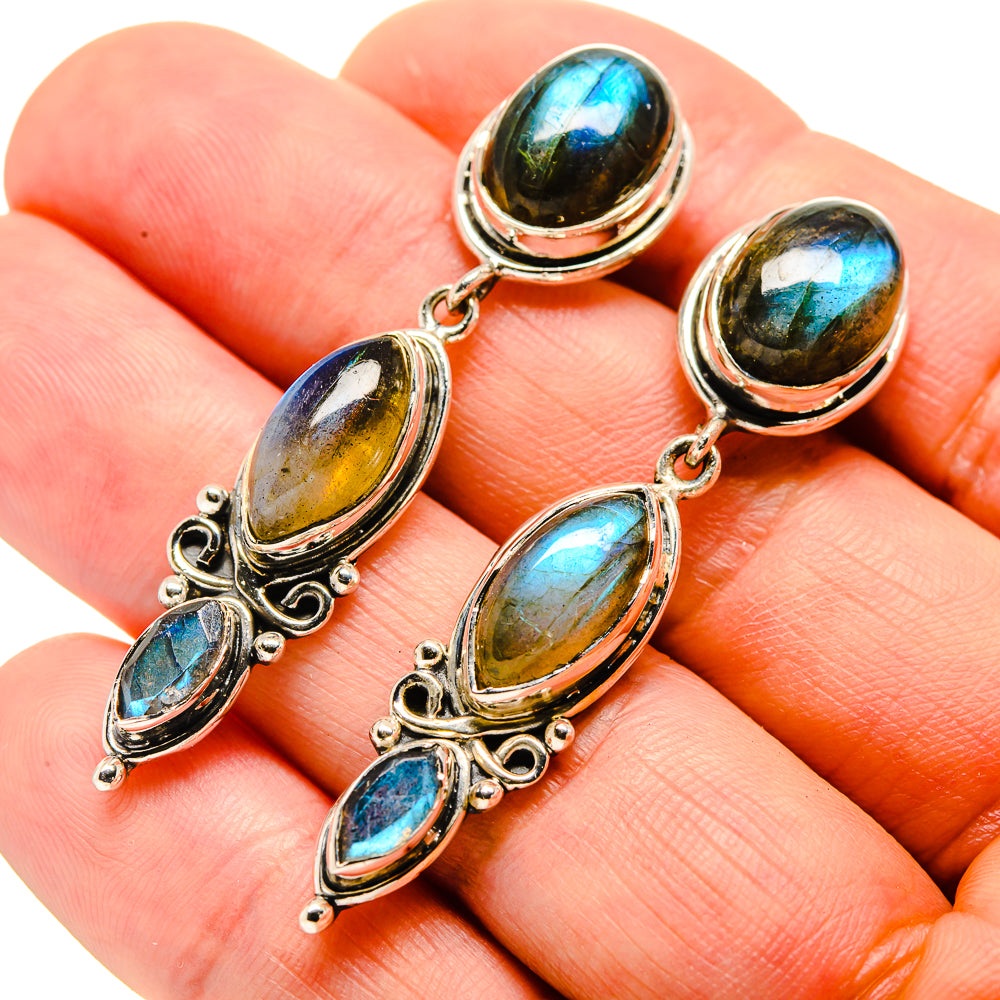 Labradorite Earrings handcrafted by Ana Silver Co - EARR414783
