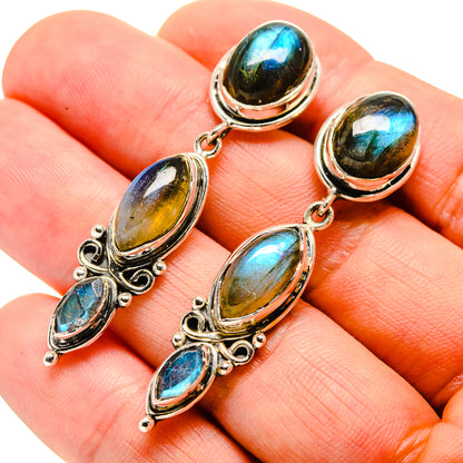Labradorite Earrings handcrafted by Ana Silver Co - EARR414783