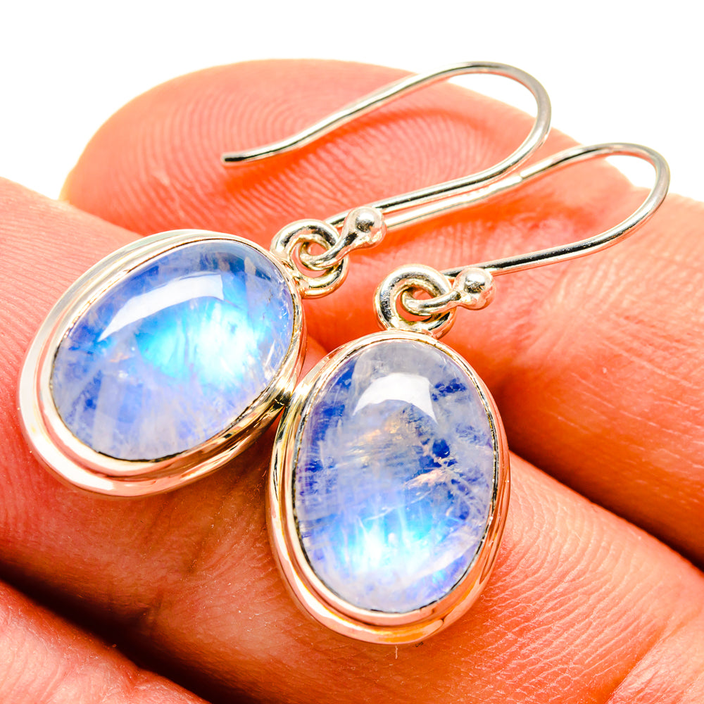 Rainbow Moonstone Earrings handcrafted by Ana Silver Co - EARR414790